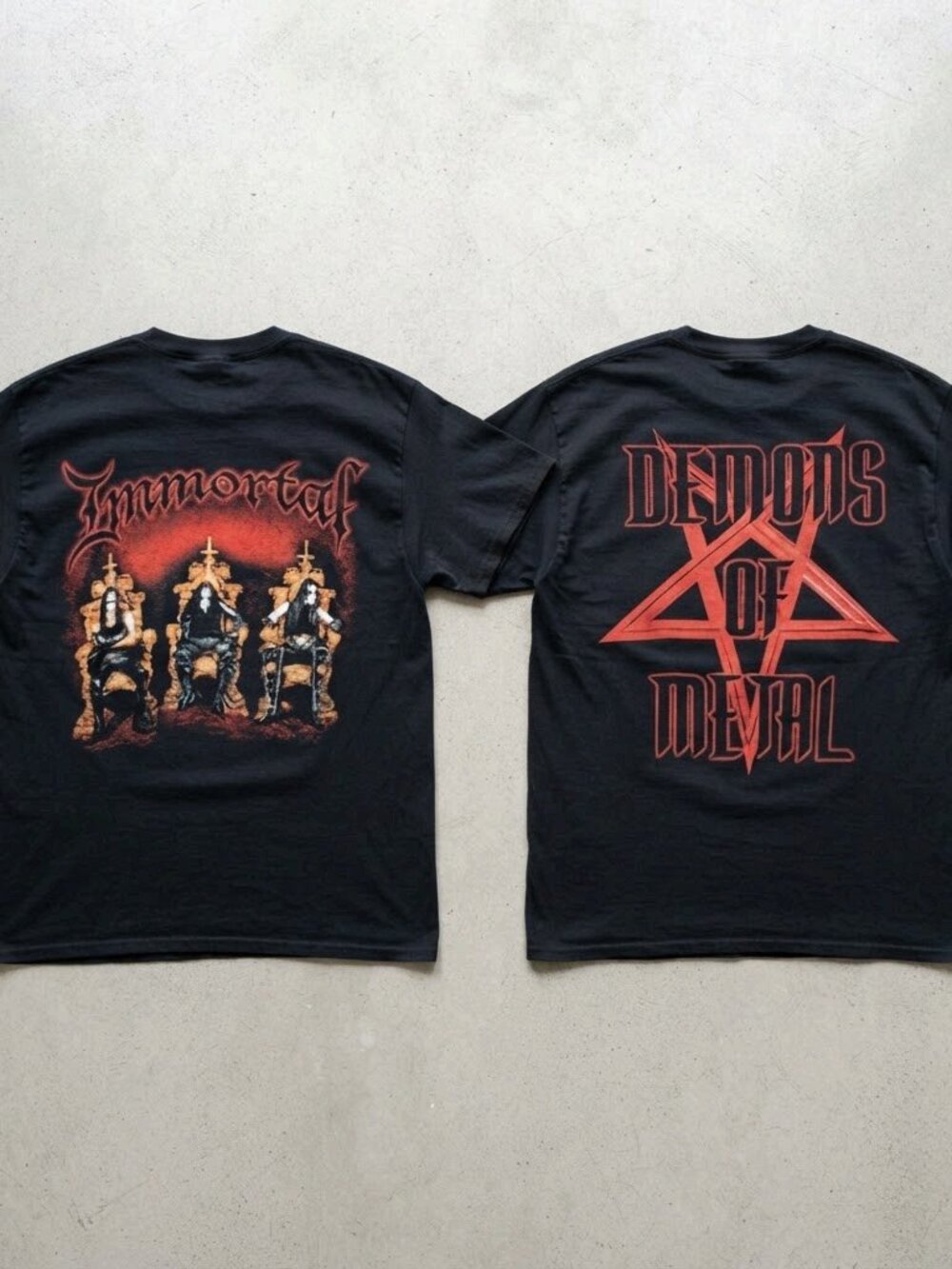 Immortal Demons Of Metal 2 Sides Black T-Shirt S-4XL